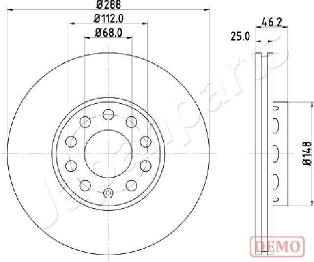 Japanparts DI-0910C - Discofreno www.autoricambit.com