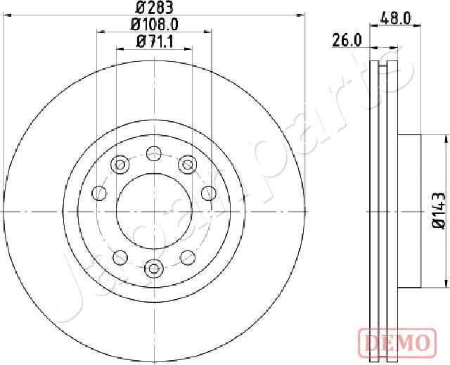 Japanparts DI-0634C - Discofreno www.autoricambit.com