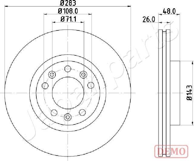 Japanparts DI-0633C - Discofreno www.autoricambit.com