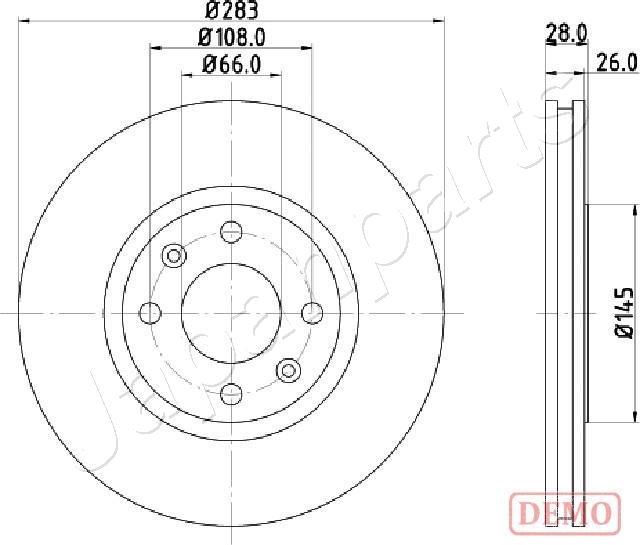 Japanparts DI-0627C - Discofreno www.autoricambit.com