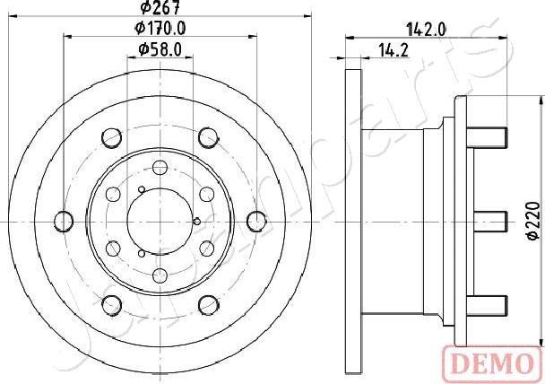 Japanparts DI-0254C - Discofreno www.autoricambit.com