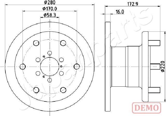 Japanparts DI-0255C - Discofreno www.autoricambit.com