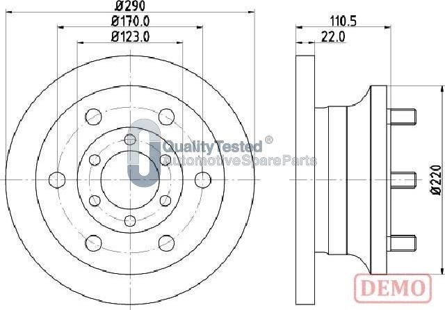 Japanparts DI0256JM - Discofreno www.autoricambit.com