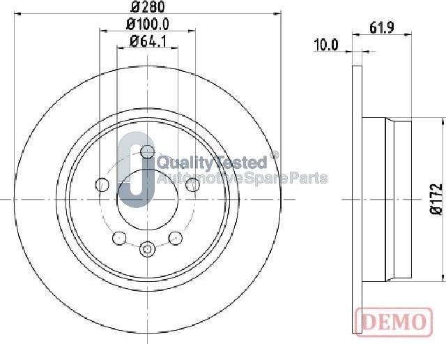 Japanparts DP426JM - Discofreno www.autoricambit.com