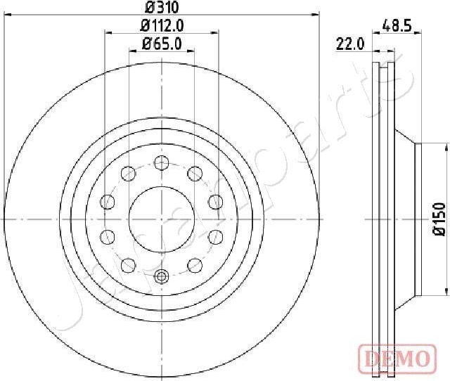 Japanparts DP-0903C - Discofreno www.autoricambit.com