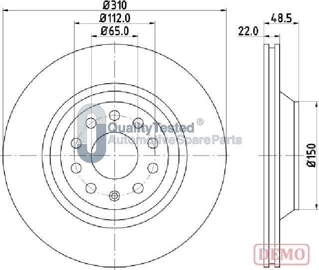 Japanparts DP0903JM - Discofreno www.autoricambit.com