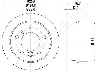 Japanparts DP-0518 - Discofreno www.autoricambit.com