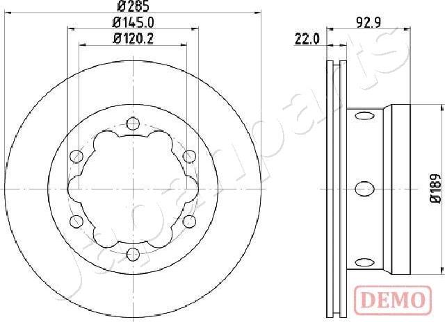 Japanparts DP-0528C - Discofreno www.autoricambit.com