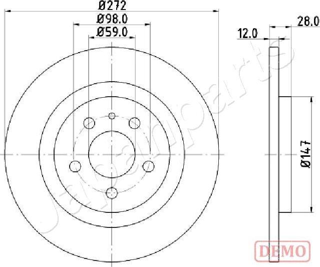 Japanparts DP-0606C - Discofreno www.autoricambit.com