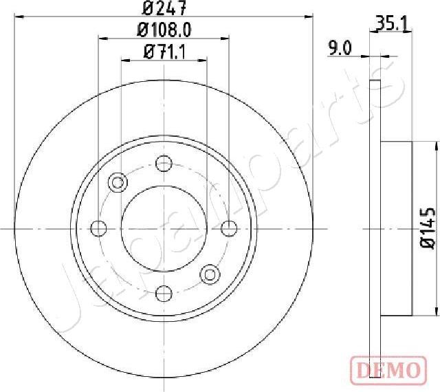 Japanparts DP-0602C - Discofreno www.autoricambit.com