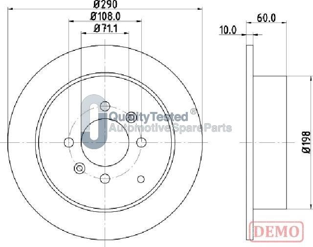 Japanparts DP0616JM - Discofreno www.autoricambit.com