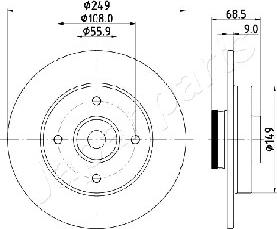 Japanparts DP-0618 - Discofreno www.autoricambit.com