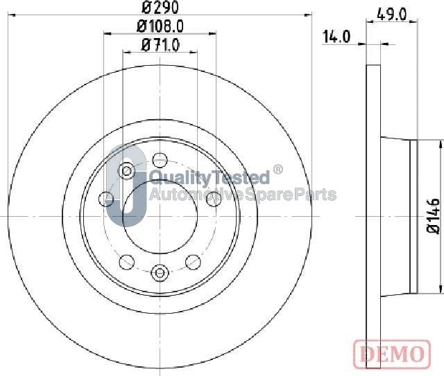 Japanparts DP0612JM - Discofreno www.autoricambit.com