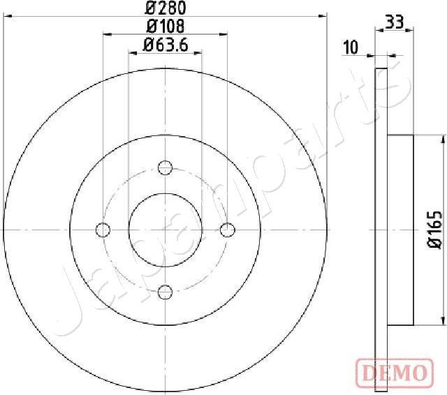 Japanparts DP-0304C - Discofreno www.autoricambit.com