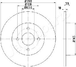 Japanparts DP-0304 - Discofreno www.autoricambit.com