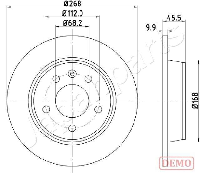 Japanparts DP-0306C - Discofreno www.autoricambit.com