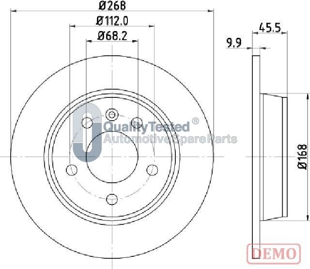 Japanparts DP0306JM - Discofreno www.autoricambit.com