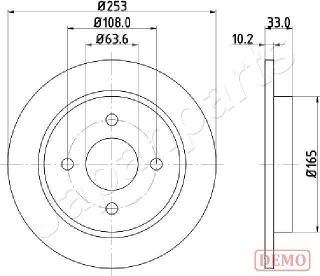 Japanparts DP-0303C - Discofreno www.autoricambit.com