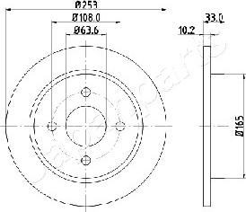 Japanparts DP-0303 - Discofreno www.autoricambit.com