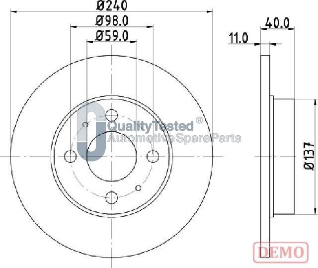 Japanparts DP0200JM - Discofreno www.autoricambit.com