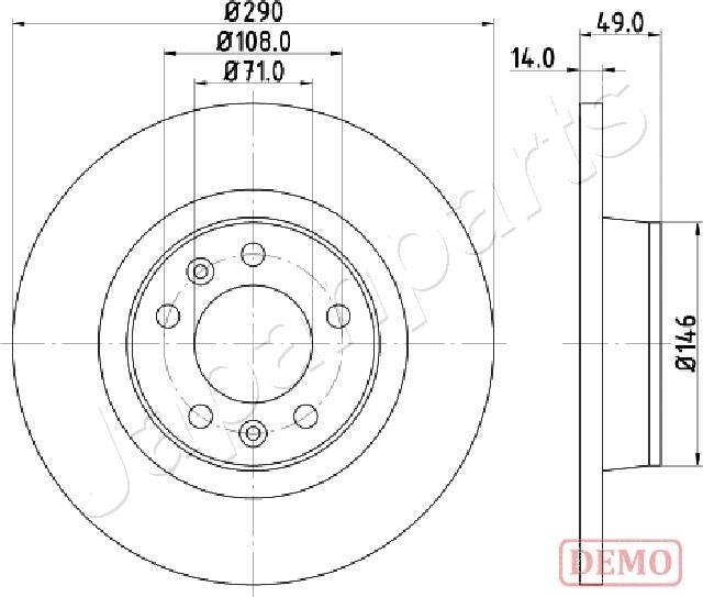 Japanparts DP-0612C - Discofreno www.autoricambit.com