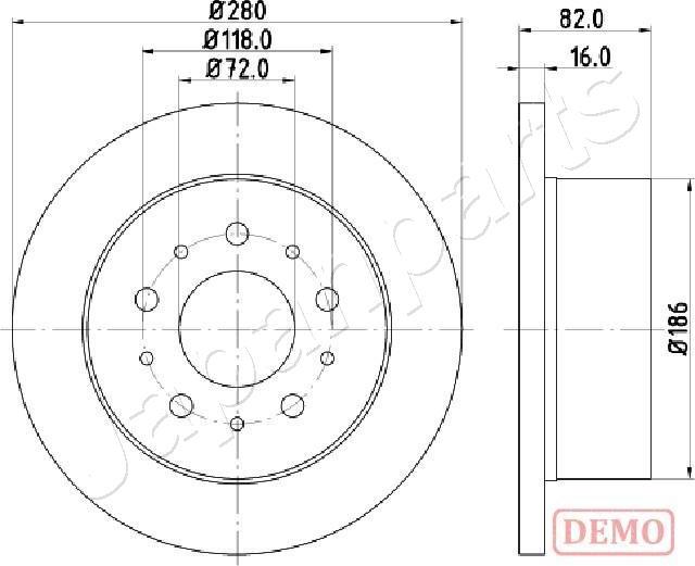 Japanparts DP-0216C - Discofreno www.autoricambit.com