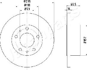 Japanparts DP-0223 - Discofreno www.autoricambit.com