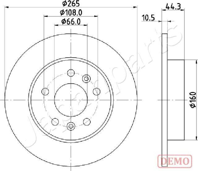 Japanparts DP-0707C - Discofreno www.autoricambit.com