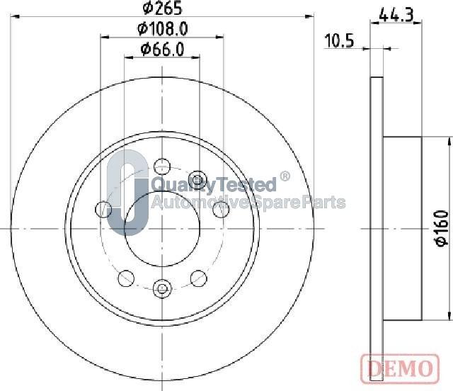 Japanparts DP0707JM - Discofreno www.autoricambit.com