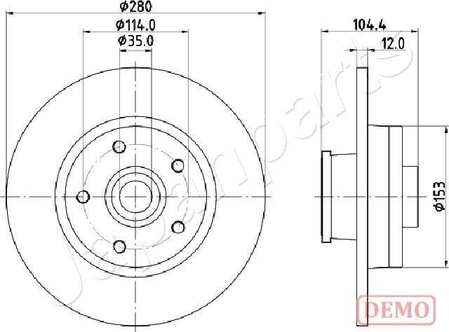 Japanparts DP-132C - Discofreno www.autoricambit.com