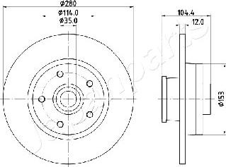 Japanparts DP-132 - Discofreno www.autoricambit.com