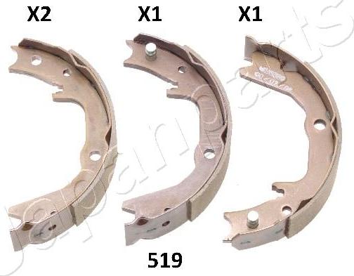 Japanparts GF-519AF - Kit ganasce, Freno stazionamento www.autoricambit.com