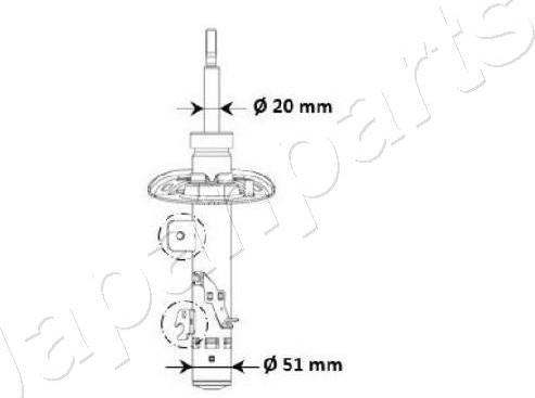 Japanparts MM-00974 - Ammortizzatore www.autoricambit.com