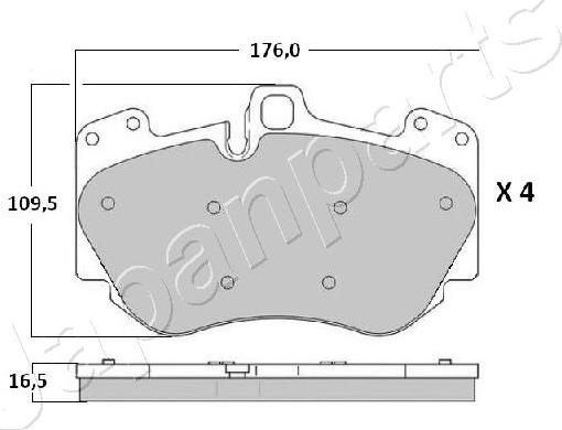 Japanparts PA-0919AF - Kit pastiglie freno, Freno a disco www.autoricambit.com