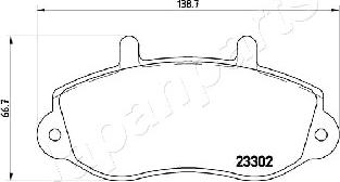 Japanparts PA-0408AF - Kit pastiglie freno, Freno a disco www.autoricambit.com