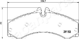 Japanparts PA-0540AF - Kit pastiglie freno, Freno a disco www.autoricambit.com