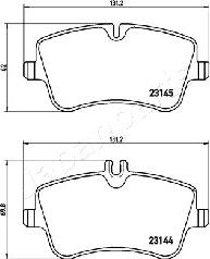 Japanparts PA-0509AF - Kit pastiglie freno, Freno a disco www.autoricambit.com