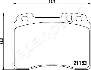 Japanparts PA-0506AF - Kit pastiglie freno, Freno a disco www.autoricambit.com