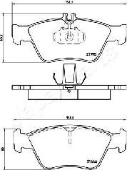 Japanparts PA-0508AF - Kit pastiglie freno, Freno a disco www.autoricambit.com