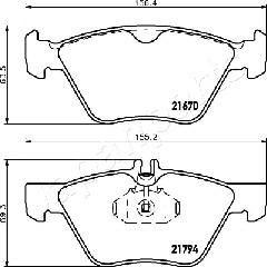 Japanparts PA-0520AF - Kit pastiglie freno, Freno a disco www.autoricambit.com