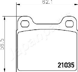 Japanparts PA-0330AF - Kit pastiglie freno, Freno a disco www.autoricambit.com