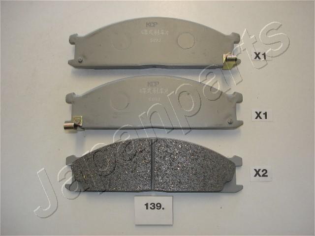 Japanparts PA-139AF - Kit pastiglie freno, Freno a disco www.autoricambit.com