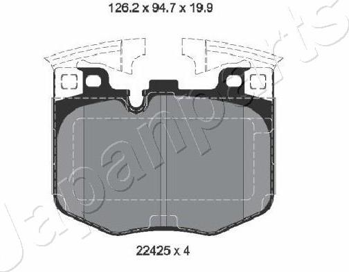 Japanparts PA-2029AF - Kit pastiglie freno, Freno a disco www.autoricambit.com