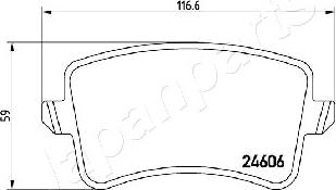 Japanparts PP-0908AF - Kit pastiglie freno, Freno a disco www.autoricambit.com