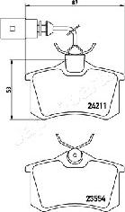 Japanparts PP-0912AF - Kit pastiglie freno, Freno a disco www.autoricambit.com