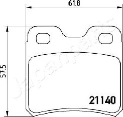 Japanparts PP-0401AF - Kit pastiglie freno, Freno a disco www.autoricambit.com