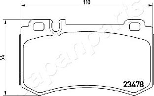 Japanparts PP-0509AF - Kit pastiglie freno, Freno a disco www.autoricambit.com