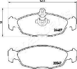 Japanparts PP-0315AF - Kit pastiglie freno, Freno a disco www.autoricambit.com