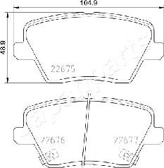 Japanparts PP-K15AF - Kit pastiglie freno, Freno a disco www.autoricambit.com