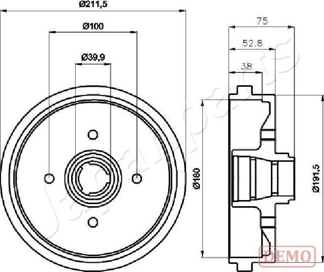 Japanparts TA-0901C - Tamburo freno www.autoricambit.com